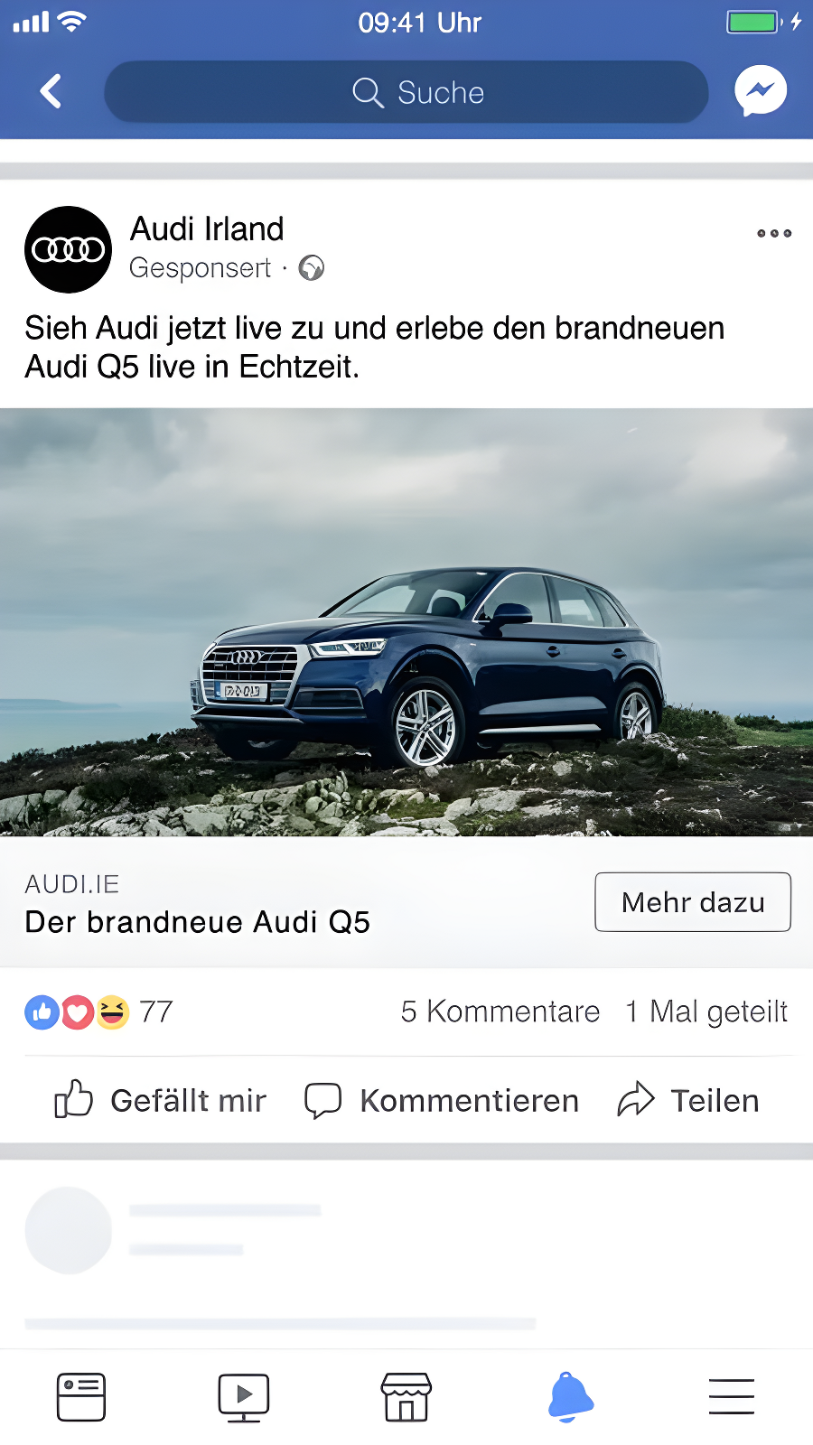 Bildanzeige auf Facebook